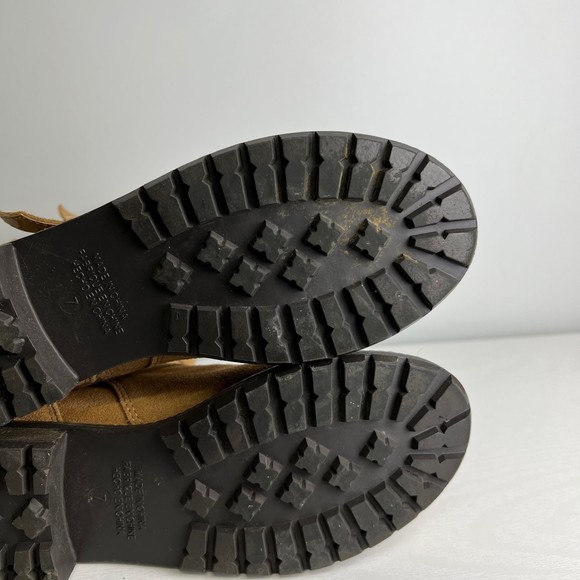 AEO American Eagle Outfitters Tan Boots Staps And Buckle Boho - Size 7 - Picture 4 of 5